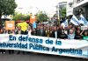 La intendente Fuentes junto a su gabinete participó de la 5ª Marcha Federal Universitaria